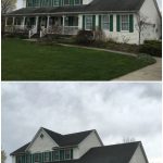Before and After Roof Cleaning in Orchard Park, New York by Carolina Clean.