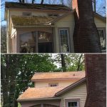 Before and After Roof Cleaning in East Aurora, New York by Carolina Clean.